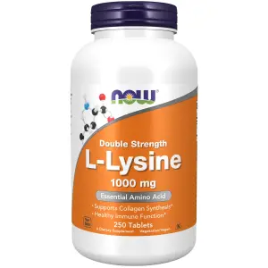 L-Lisina, 1.000 mg, 250 Comprimidos, Now Foods