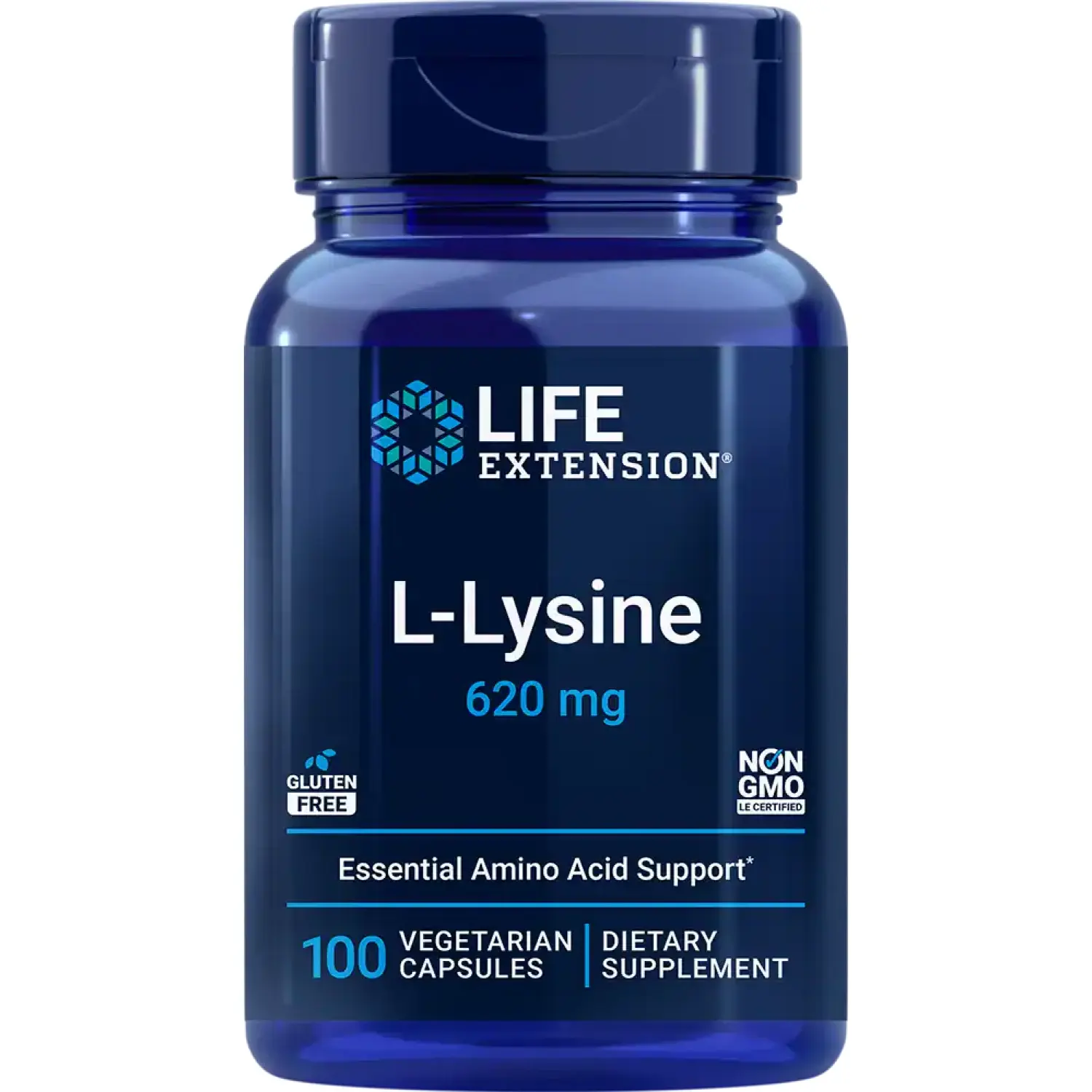 L-lisina, 620 mg, 100 Cápsulas Vegetarianas, Life Extension
