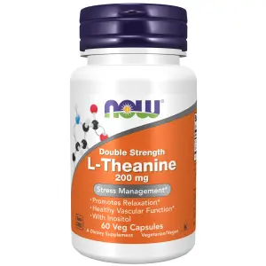L-teanina, 60 Cápsulas Vegetais, Now Foods