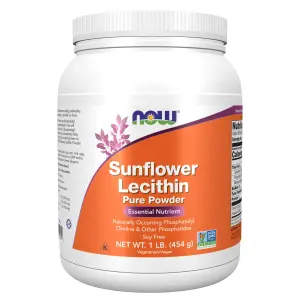 Lecitina de Girassol Pura em Pó, 454 g (1 lb), Now Foods