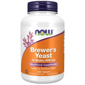 Levedura de Cerveja, 10 Grãos, 650 mg, 200 Comprimidos, Now Foods