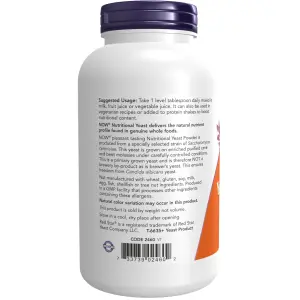 Levedura Nutricional em Pó, 284 g (10 oz), Now Foods