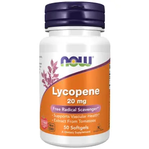 Licopeno, 20 mg, 50 Cápsulas Softgel, Now Foods