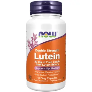 Luteína, Força Dupla, 20 mg, 90 Cápsulas Vegetais, Now Foods