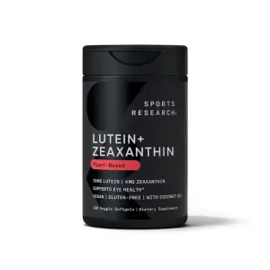 Luteína + Zeaxantina, À Base de Plantas, 120 Cápsulas Softgel Vegetais, Sports Research