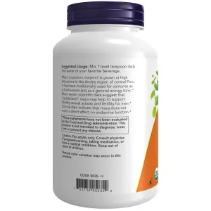 Maca Orgânica Certificada, Pó Puro, 7 onças (198 g), Now Foods