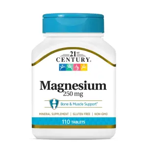 Magnésio, 250 mg, 110 Comprimidos, 21st Century