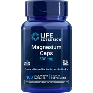 Cápsulas de Magnésio, 500 mg, 100 Cápsulas Vegetarianas, Life Extension