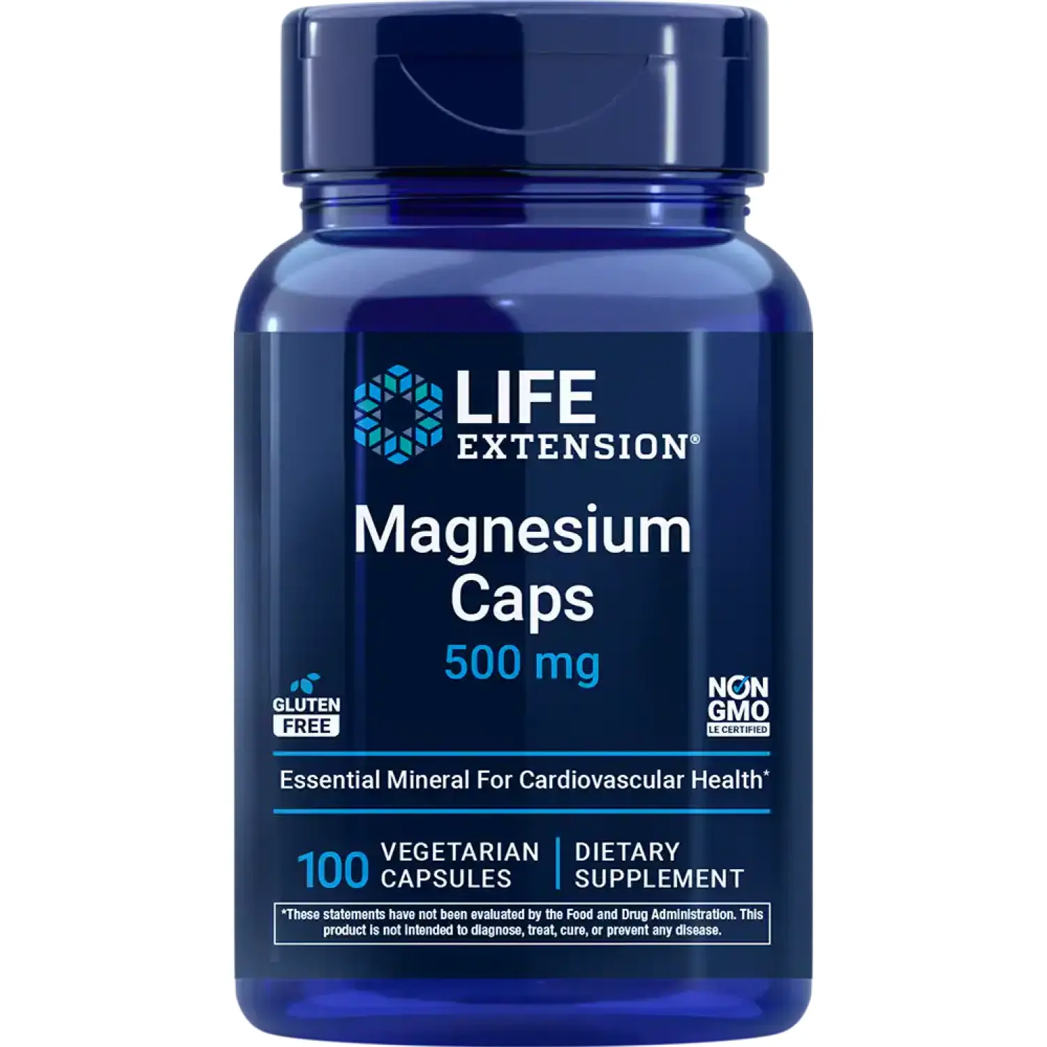 Cápsulas de Magnésio, 500 mg, 100 Cápsulas Vegetarianas, Life Extension
