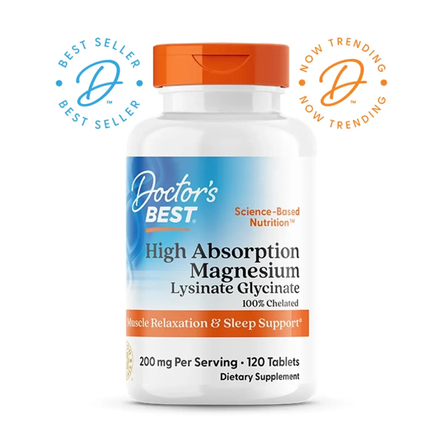 Magnésio de Alta Absorção, 120 Comprimidos (100 mg por Comprimido), Doctor's Best
