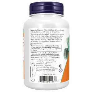 Magnésio e Cálcio com Zinco e Vitamina D3, 250 Comprimidos, Now Foods