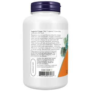 Cápsulas de Malato de Magnésio, 95 mg, 180 Cápsulas Vegetais, Now Foods