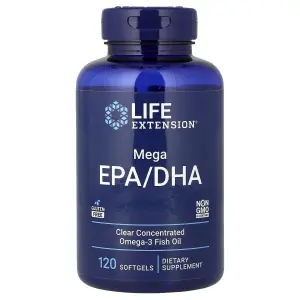 Mega EPA/DHA, 120 Cápsulas Softgel, Life Extension