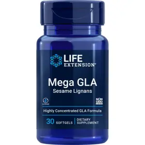 Lignanas de Gergelim Mega GLA, 30 Cápsulas Softgels, Life Extension