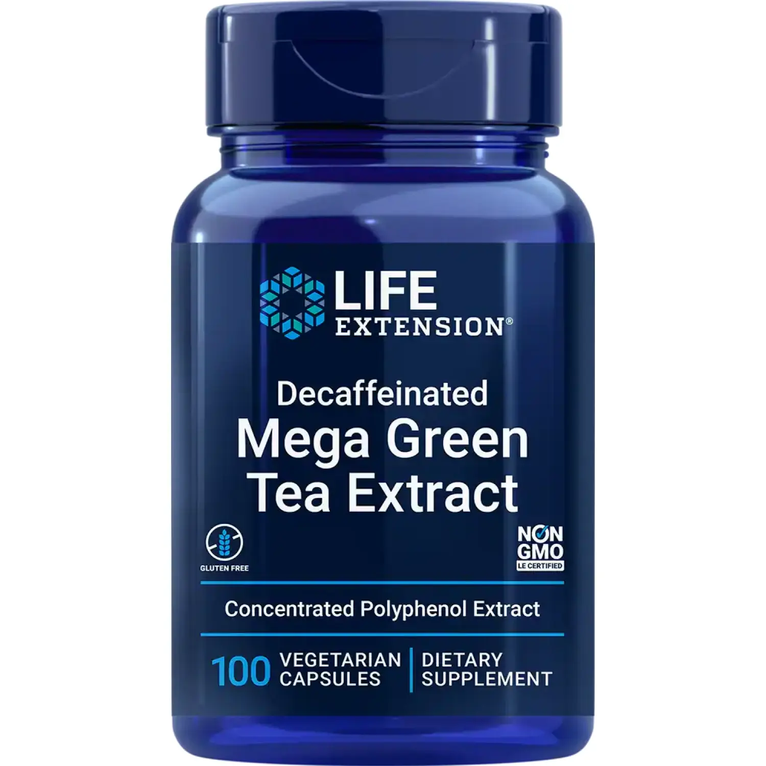 Megaextrato de Chá Verde, Descafeinado, 725 mg, 100 Cápsulas Vegetarianas, Life Extension