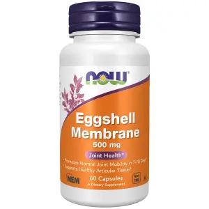 Membrana de Casca de Ovo NEM®, 500 mg, 60 Cápsulas, Now Foods