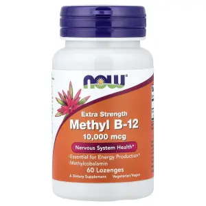 Metil B-12, 10.000 mcg, 60 Pastilhas, Now Foods