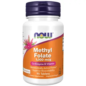 Metilfolato, 1.000 mcg, 90 Comprimidos, Now Foods