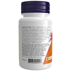 Metilfolato, 1.000 mcg, 90 Comprimidos, Now Foods