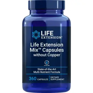 Mix Capsules sem Cobre, Multivitamínico, 360 Cápsulas, Life Extension