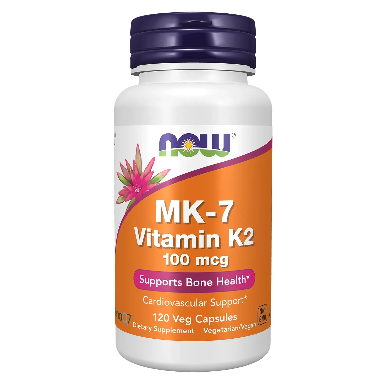 MK-7, Vitamina K-2, 100 mcg, 120 Cápsulas Vegetais, Now Foods