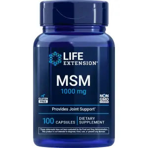 MSM, 1.000 mg, 100 Cápsulas, Life Extension