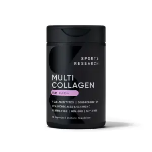 Multicolágeno com Biotina, 90 Cápsulas, Sports Research