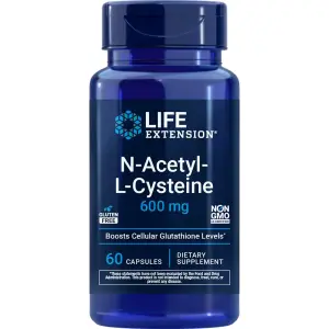 NAC, N-Acetil-L-Cisteína, 600 mg, 60 Cápsulas, Life Extension
