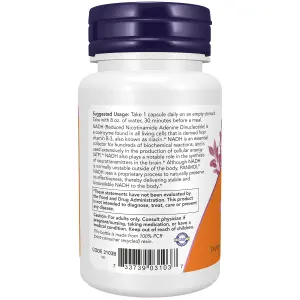 NADH, 10 mg, 60 Cápsulas, Now Foods