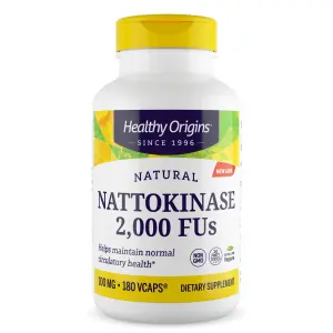 Nattokinase, 2.000 FUs, 100 mg, 180 Cápsulas Vegetais, Healthy Origins