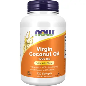 Óleo de Coco Virgem, 1000 mg, 120 Cápsulas Softgel, Now Foods