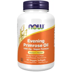 Óleo de Prímula, 1.000 mg, 90 Cápsulas Softgel Vegetais, Now Foods