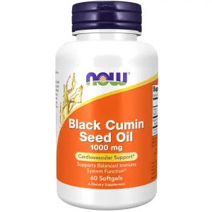 Óleo da Semente de Cominho Preto, 1.000 mg, 60 Cápsulas Gelatinosas, Now Foods