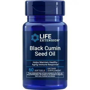 Óleo da Semente de Cominho Preto, 500 mg, 60 Cápsulas Softgel, Life Extension