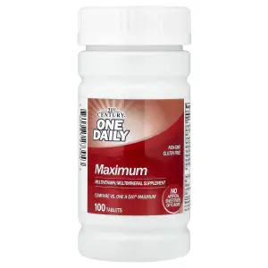 One Daily, Maximum, 100 Comprimidos, 21st Century