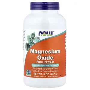 Óxido de Magnésio em Pó Puro, 227 g (8 oz), Now Foods