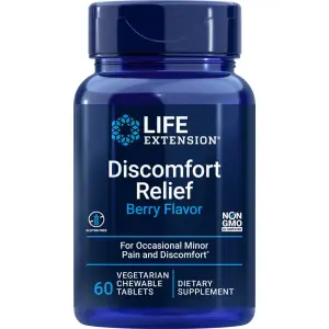 Alívio do Desconforto, Palmidrol (PEA), 600 mg, 60 Comprimidos Mastigáveis Vegetarianos Sabor Fruto Silvestre, Life Extension