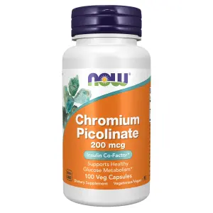 Picolinato de Cromo, 200 mcg, 100 Cápsulas Vegetais, Now Foods