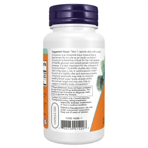 Picolinato de Cromo, 200 mcg, 100 Cápsulas Vegetais, Now Foods