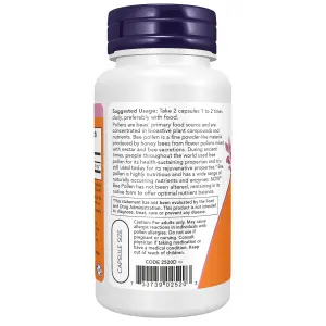 Cápsulas de Pólen de Abelha, 500 mg, 100 Cápsulas, Now Foods