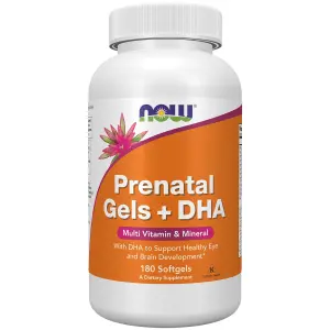 Pré-natal Gels+ DHA, 180 Cápsulas Softgel, Now Foods