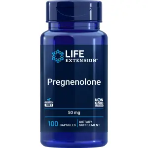 Pregnenolona, 50 mg, 100 Cápsulas, Life Extension