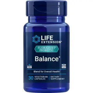 Probiótico FLORASSIST®, Balance, 30 Cápsulas Vegetarianas, Life Extension
