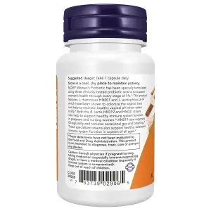 Probiótico para Mulheres, 20 Bilhões de UFC's, 50 Cápsulas Vegetais, Now Foods