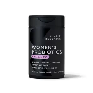 Probióticos para Mulheres, Cranberry, 65 Bilhões de UFCs, 30 Cápsulas de Liberação Lenta, Sports Research