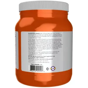 Proteína da Clara de Ovo com BCAAs, Proteína em Pó, Sem Sabor, 544 g (1,2 lb), Sports, Now Foods