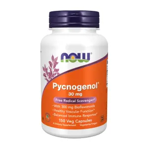 Pycnogenol® com Bioflavonoides, 30 mg, 150 Cápsulas Vegetais, Now Foods