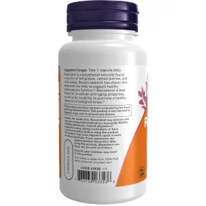 Resveratrol Natural, 200 mg, 60 Cápsulas Vegetais, Now Foods