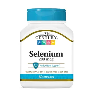 Selênio, 200 mcg, 60 Cápsulas, 21st Century