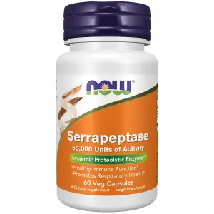 Serrapeptase, 27 mg, 60 Cápsulas Vegetais, Now Foods